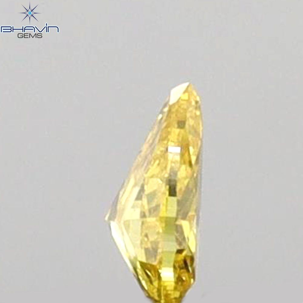 0.06 CT ペアシェイプ 天然ダイヤモンド イエローカラー SI2 クラリティ (3.26 MM)