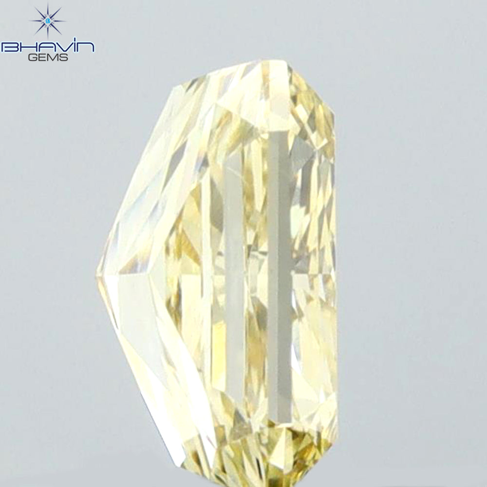 1.05 CT Radiant Shape Natural Diamond Brown Yellow Color VSI Clarity (6.76 MM)