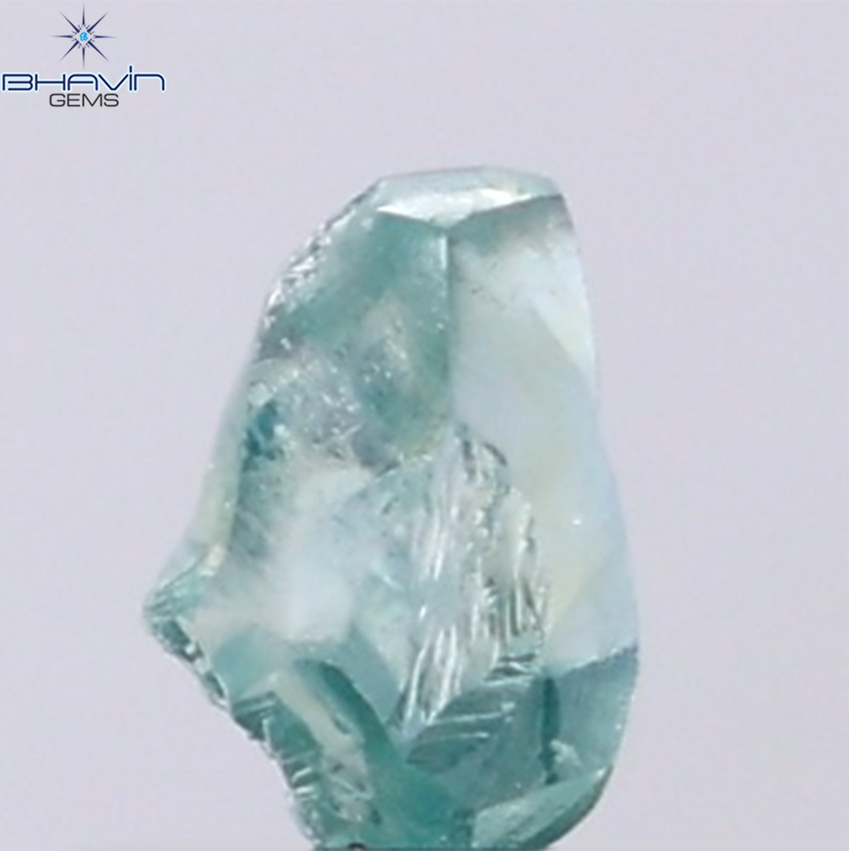 0.96 CT Natural Rough Diamond Enhanced Blue Color Clarity VS (6.24 MM)