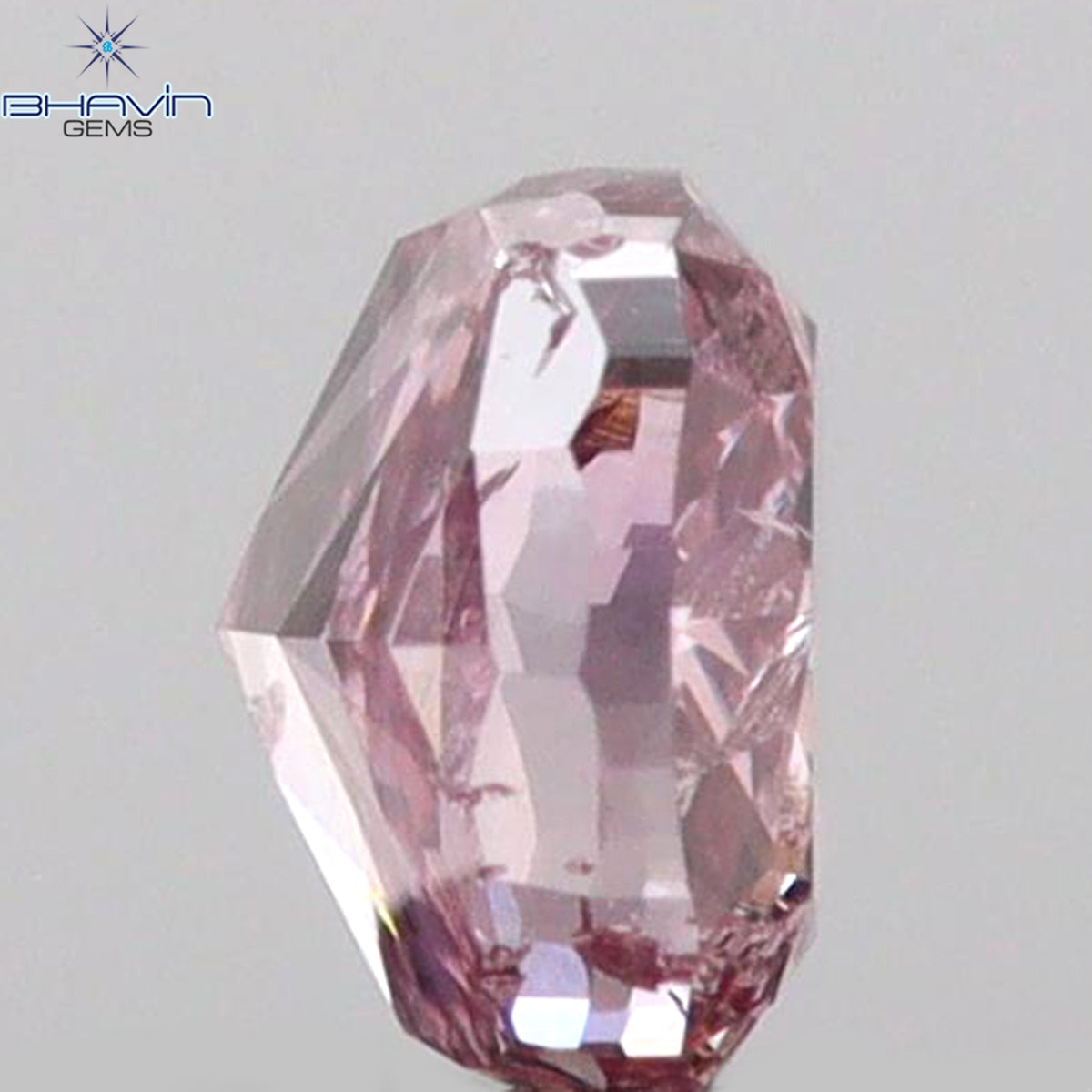 0.17 CT クッションシェイプ 天然ダイヤモンド ピンクカラー I2 クラリティ (3.12 MM)