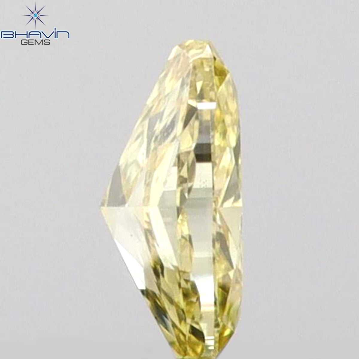 0.08 CT オーバルシェイプ 天然ダイヤモンド イエローカラー VS1 クラリティ (3.44 MM)