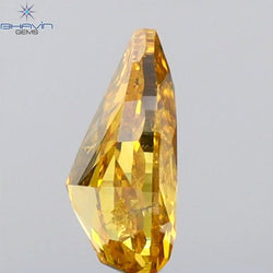 0.50 CT Pear Shape Natural Diamond Orange Color SI2 Clarity (6.31 MM)