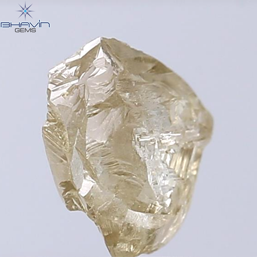 2.30 CT Rough Shape Natural Diamond Green Yellow Color SI Clarity (9.55 MM)