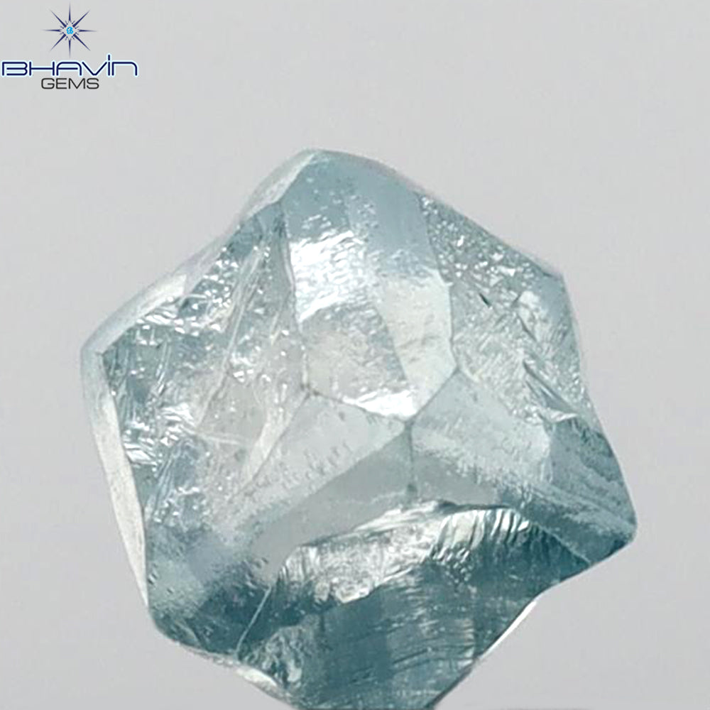 1.40 CT Rough Shape Enhanced Blue Color VS2 Clarity (5.11 MM)