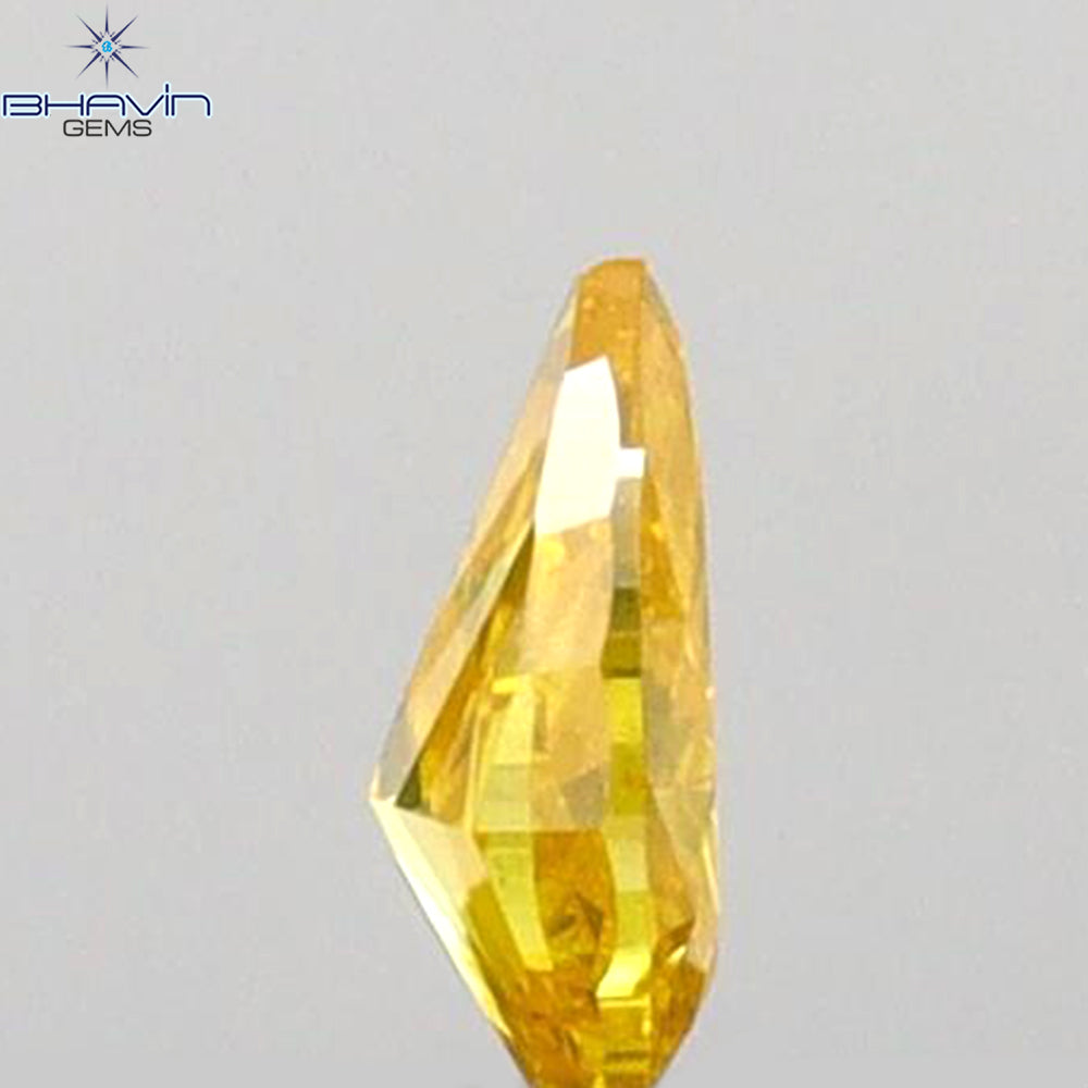 0.10 CT ペアシェイプ 天然ダイヤモンド イエローカラー SI2 クラリティ (3.86 MM)