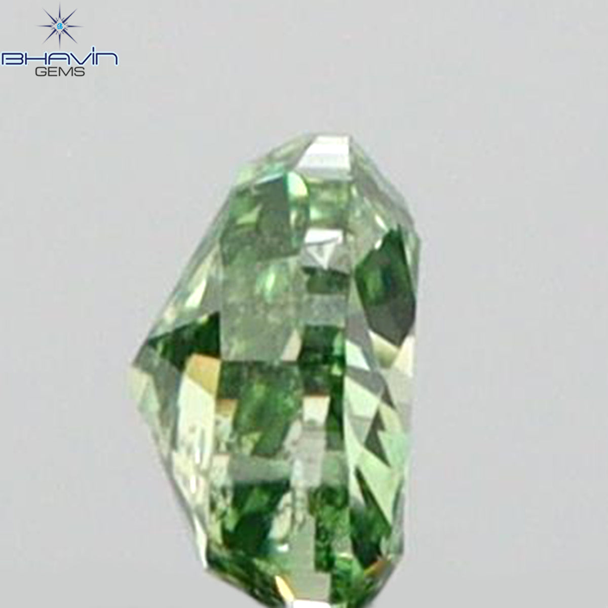 0.06 CT Natural Heart Diamond Enhanced Vivid Green Color Clarity SI1 (2.46 MM)