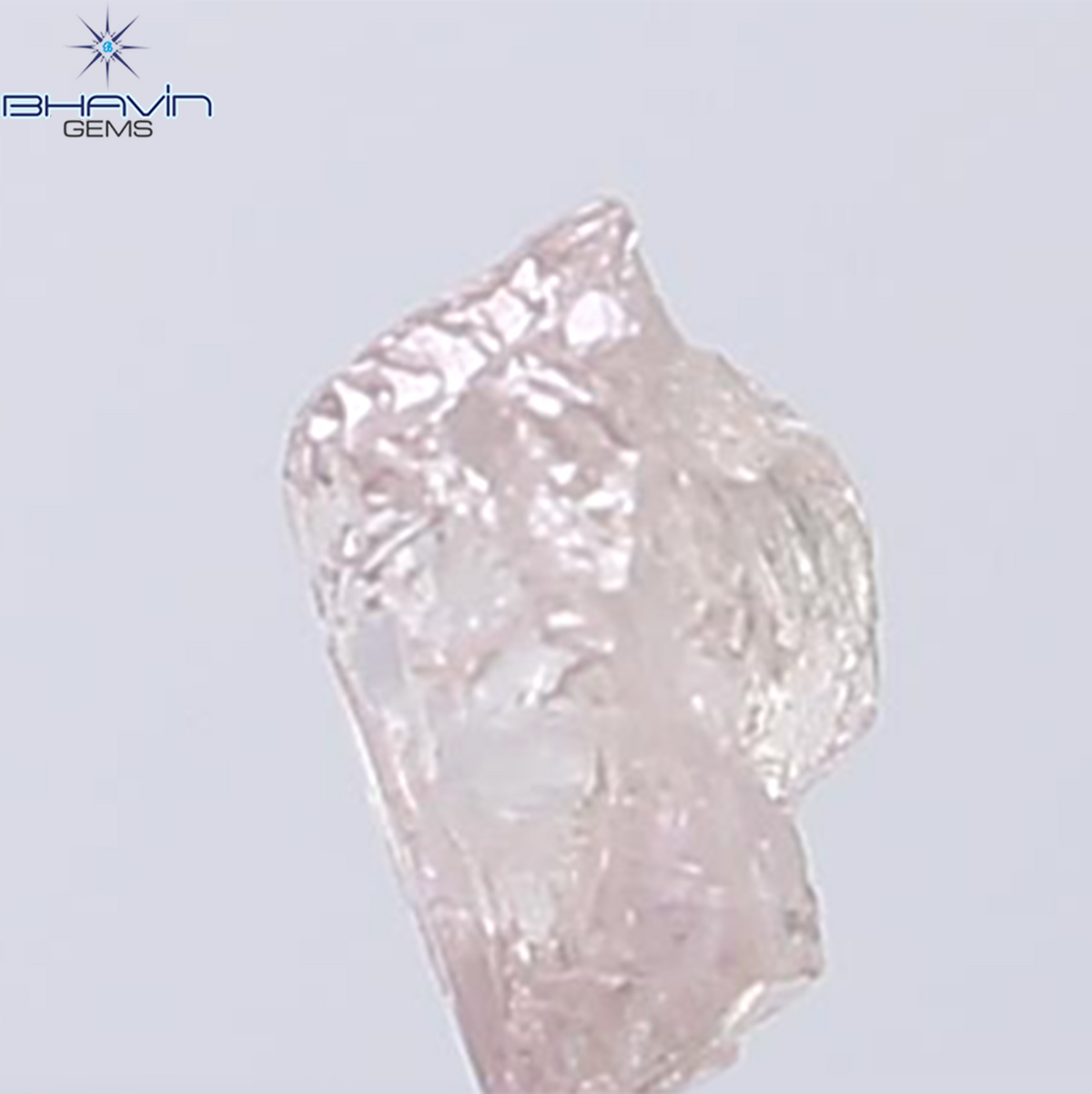 0.59 CT Natural Rough Diamond Pink Color Clarity SI (5.56 MM)