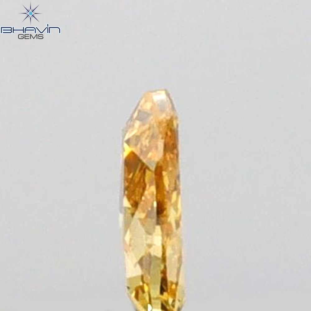 0.11 CT Heart Shape Natural Diamond Orange Color VS1 Clarity (3.85 MM)