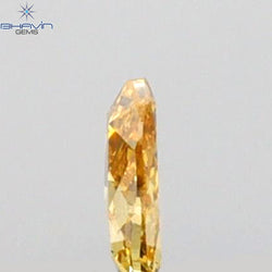 0.11 CT Heart Shape Natural Diamond Orange Color VS1 Clarity (3.85 MM)