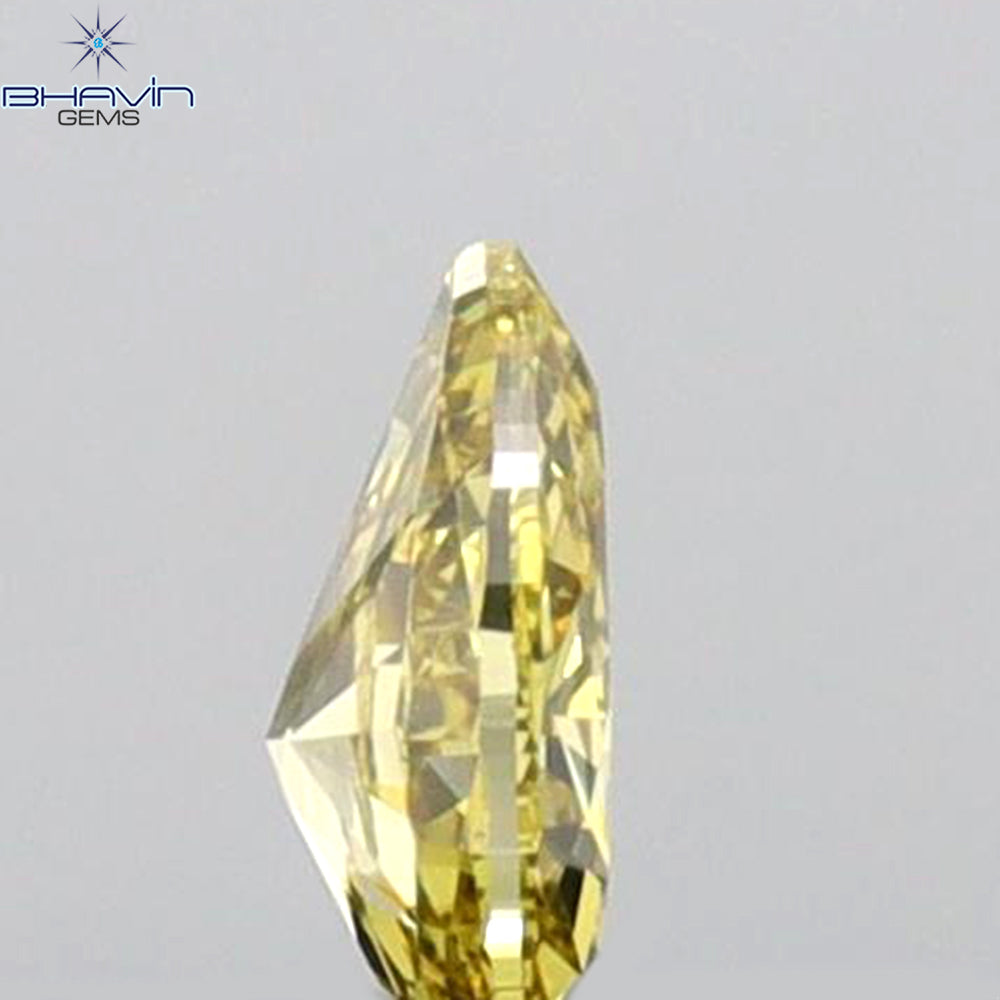 0.14 CT Pear Shape Natural Diamond Green (Chameleon) Color VS1 Clarity (4.17 MM)