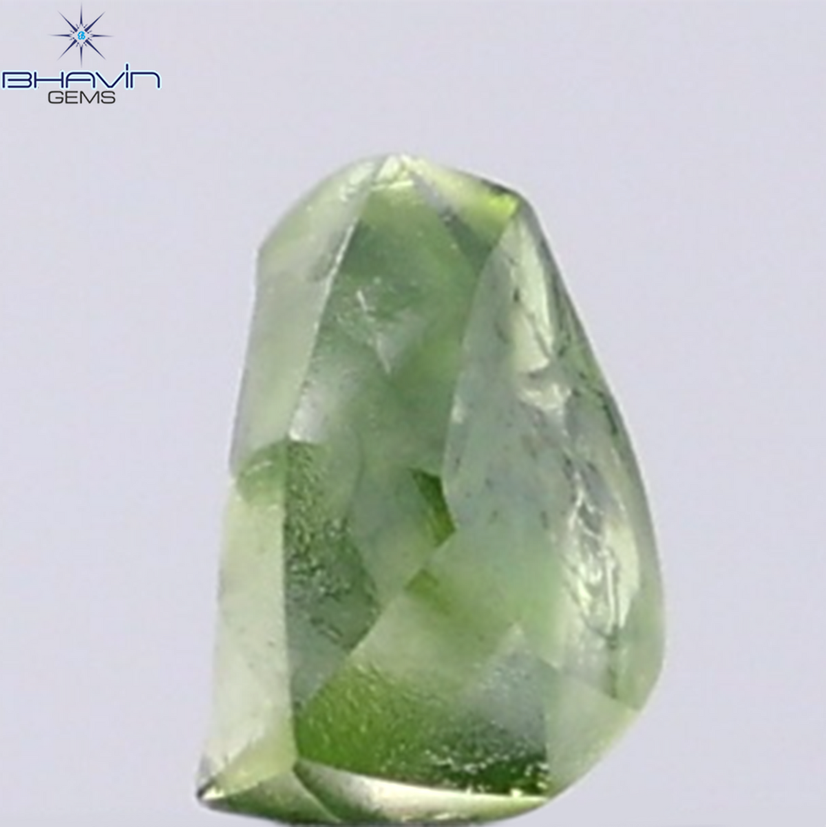 0.99 CT Natural Rough Diamond Enhanced Green Color Clarity VS (5.89 MM)