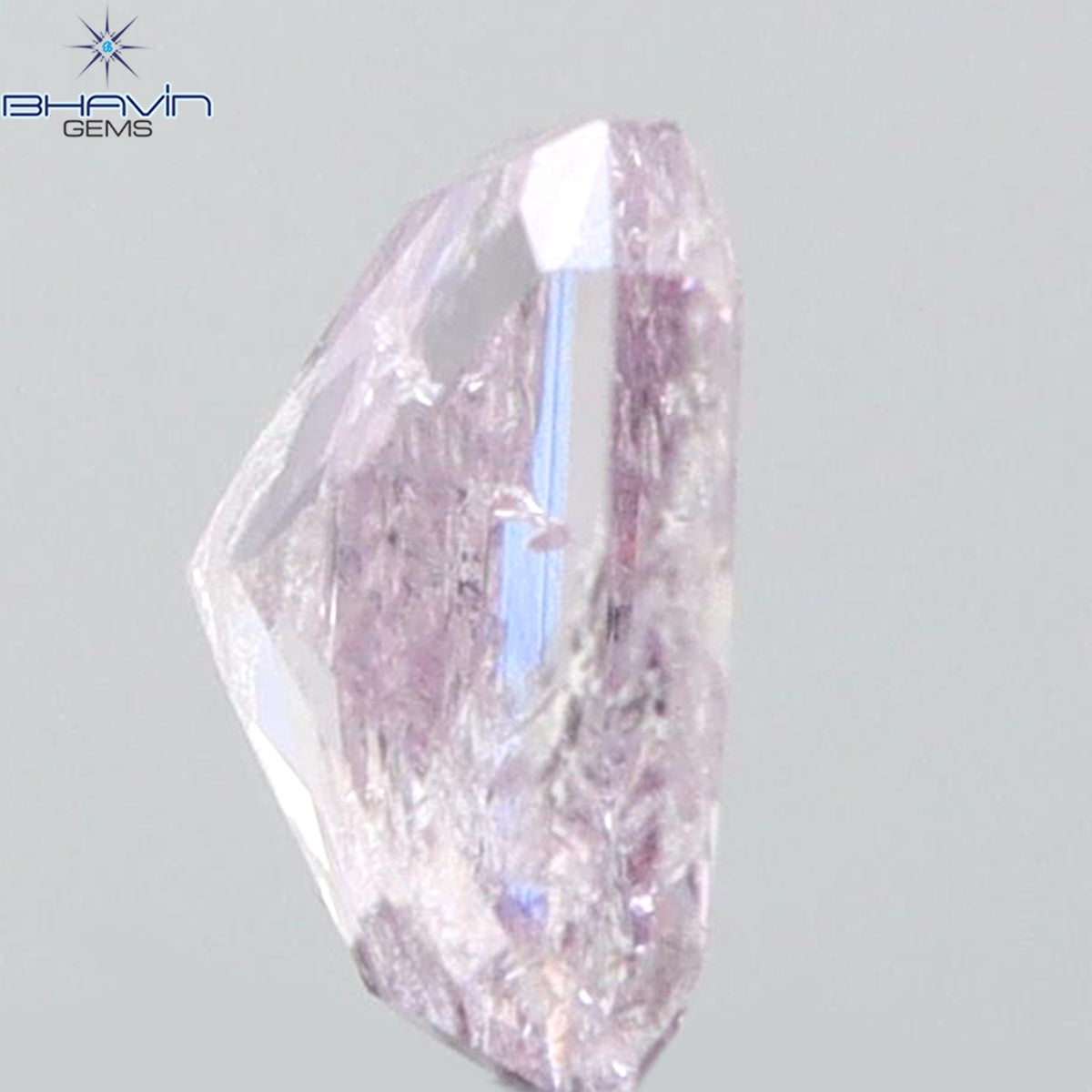 0.08 CT ラディアント シェイプ ナチュラル ダイヤモンド ピンク色 SI2 クラリティ (2.38 MM)