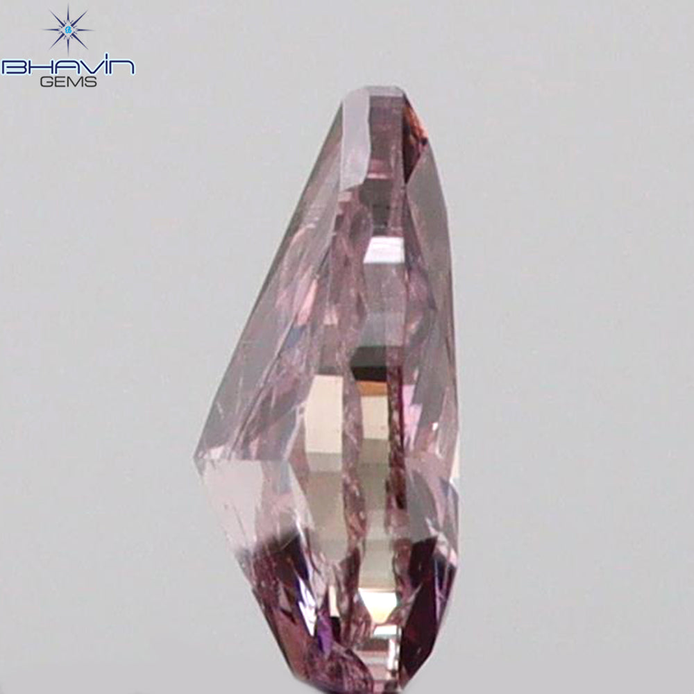 0.08 CT Pear Shape Natural Diamond Pink Color SI1 Clarity (3.50 MM)