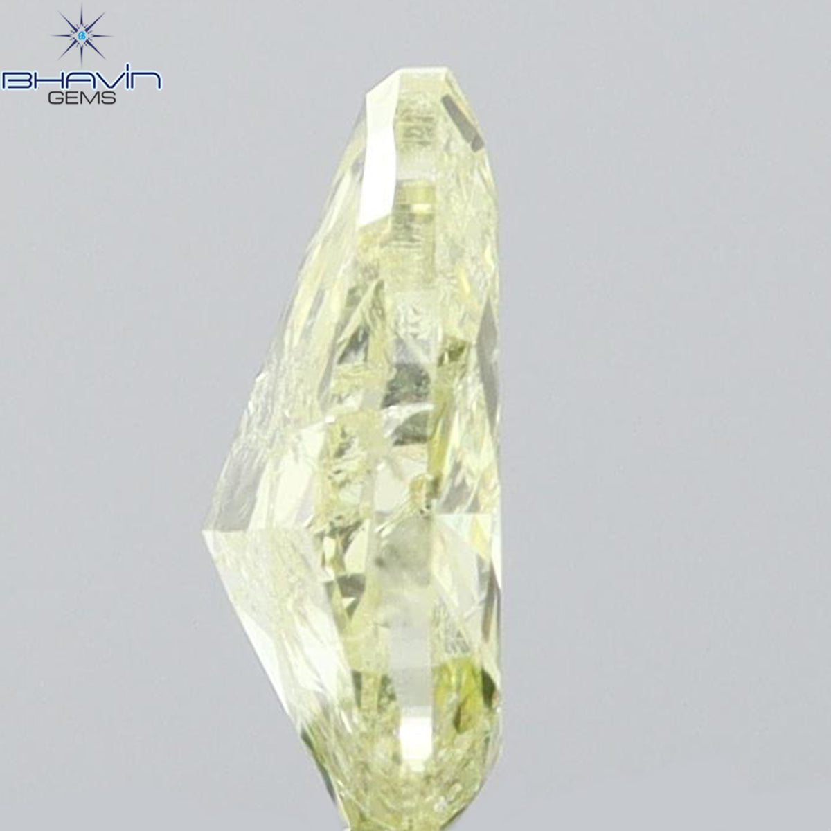 0.17 CT ペアシェイプ 天然ダイヤモンド イエローカラー SI2 クラリティ (4.60 MM)