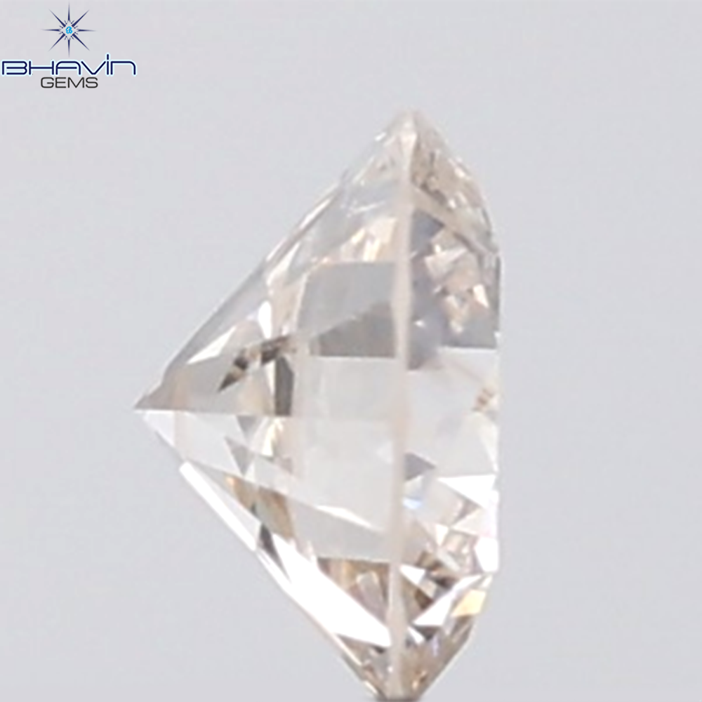 0.18 CT ラウンド ローズ カット シェイプ 天然ダイヤモンド ピンク色 I2 クラリティ (3.86 MM)