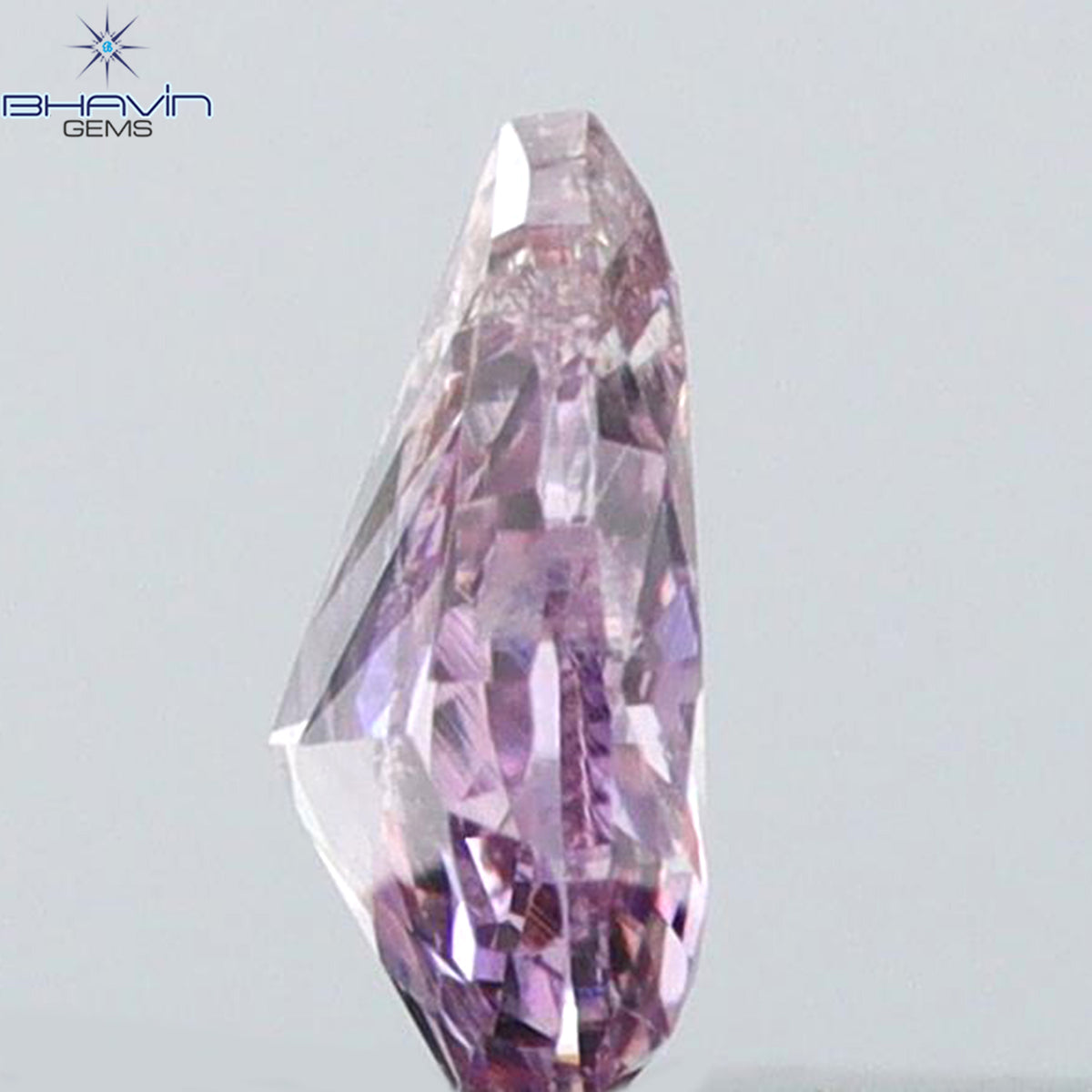 0.11 CT Natural Pear Diamond Vivid Pink Color Clarity VS2 (3.90 MM)