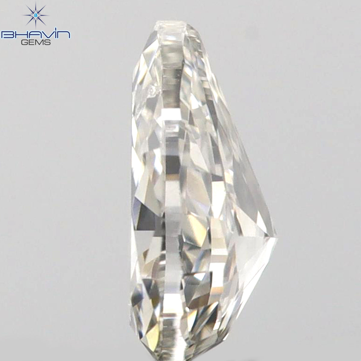 0.25 CT ペアシェイプ 天然ダイヤモンド グレーカラー SI1 クラリティ (4.91 MM)