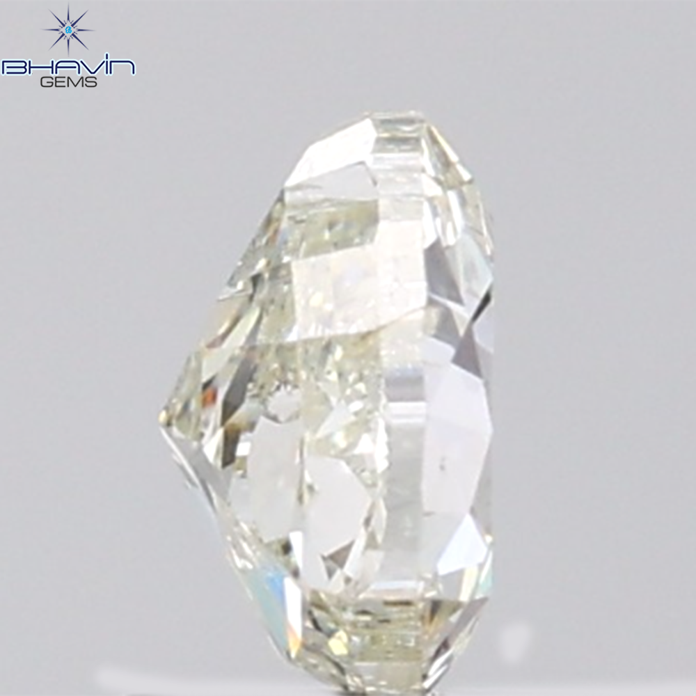 1.00 CT Heart Diamond Natural Yellow Color SI2 Clarity (6.21 MM)