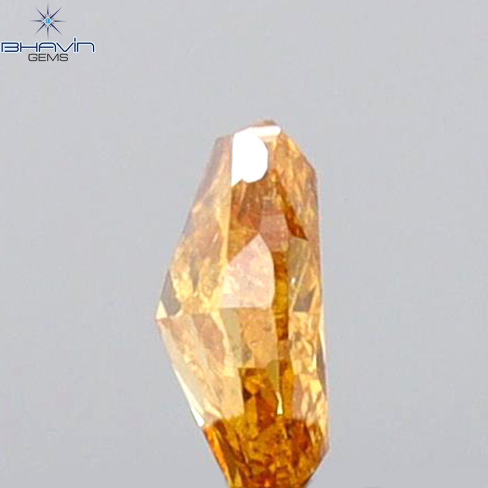 0.15 CT Oval Shape Natural Diamond Orange Color SI2 Clarity (4.00 MM)