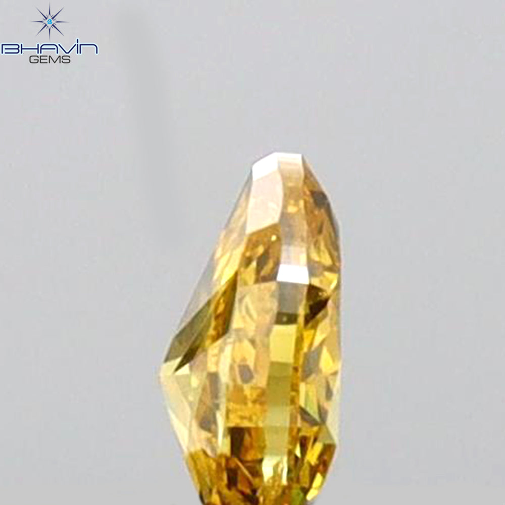 0.11 CT Pear Shape Natural Diamond Orange Color VS1 Clarity (3.50 MM)