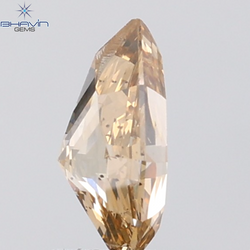 1.21 CT Kite Diamond Natural Brown Orange Color SI Clarity (9.08 MM)