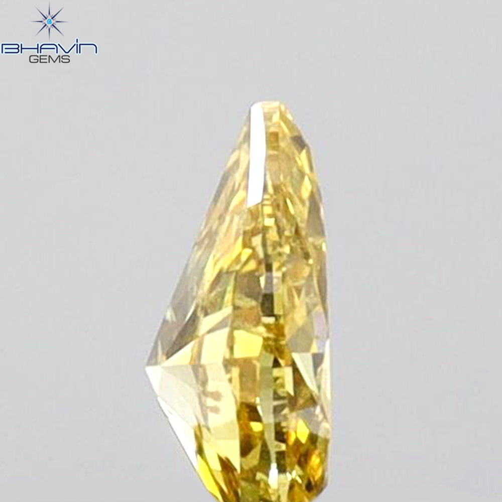 0.21 CT Pear Shape Natural Diamond Orange (Chameleon) Color VS1 Clarity (4.80 MM)