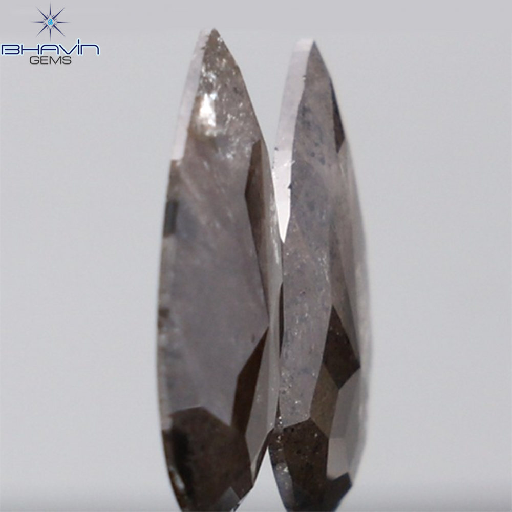 5.78 CT(2 Pcs) Pear Shape Natural Salt and pepper Color I3 Clarity (15.30 MM)