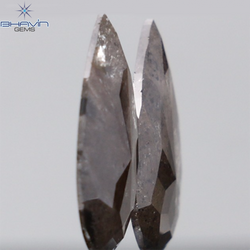5.78 CT(2 Pcs) Pear Shape Natural Salt and pepper Color I3 Clarity (15.30 MM)