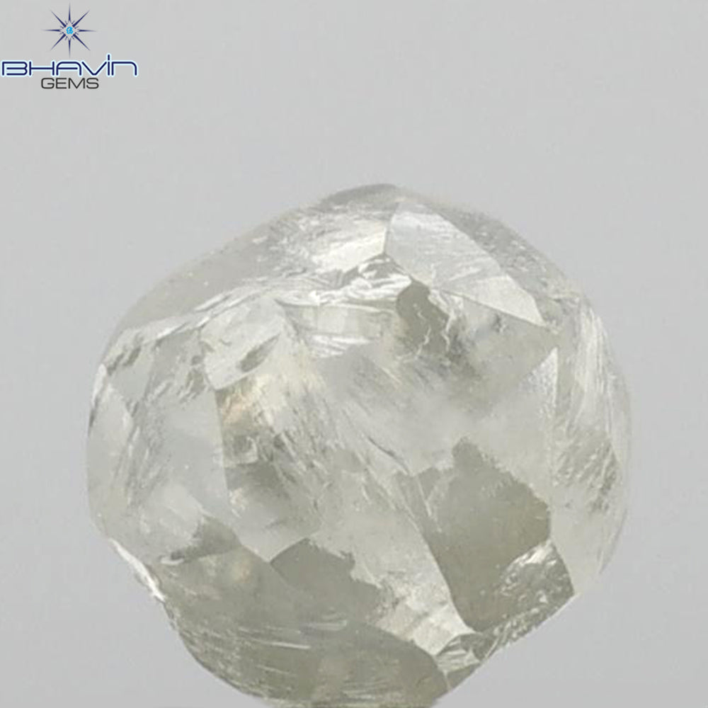 2.08 CT Rough Shape Natural Loose Diamond White (M) Color VS2 Clarity (6.57 MM)