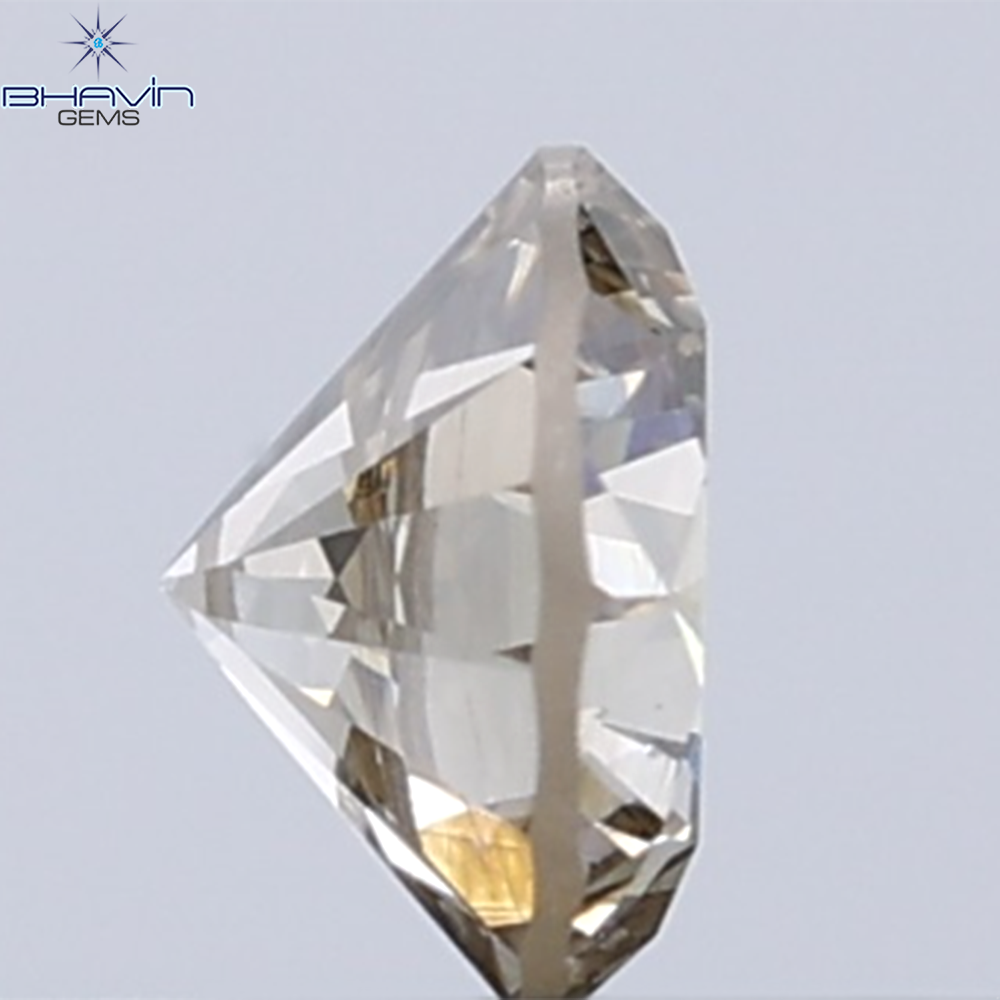 0.18 CT ラウンド ローズ カット シェイプ 天然ダイヤモンド ピンク色 I2 クラリティ (3.86 MM)