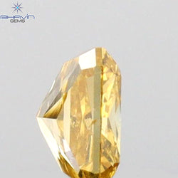 0.31 CT Radiant Shape Natural Diamond Orange (Chameleon) Color SI1 Clarity (4.30 MM)