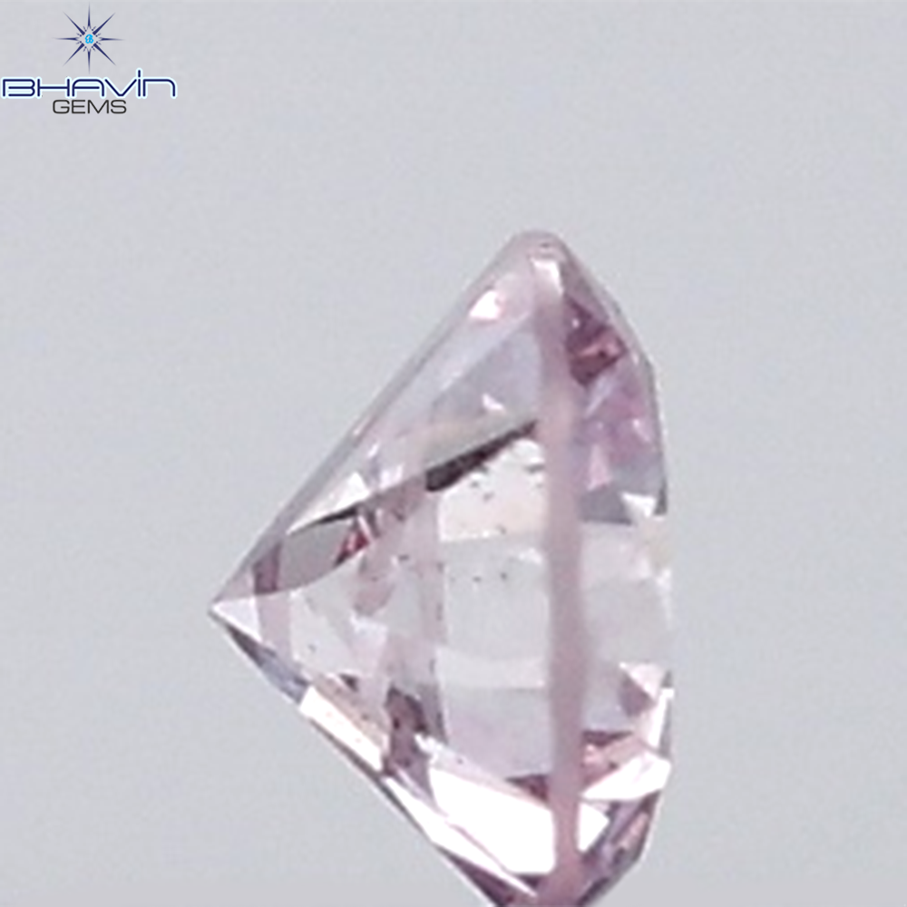 0.18 CT ラウンド ローズ カット シェイプ 天然ダイヤモンド ピンク色 I2 クラリティ (3.86 MM)