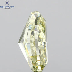GIA Certified 1.02 CT Oval Shape Natural Diamond Brownish Greenish Yellow Color I1 Clarity (7.39 MM)