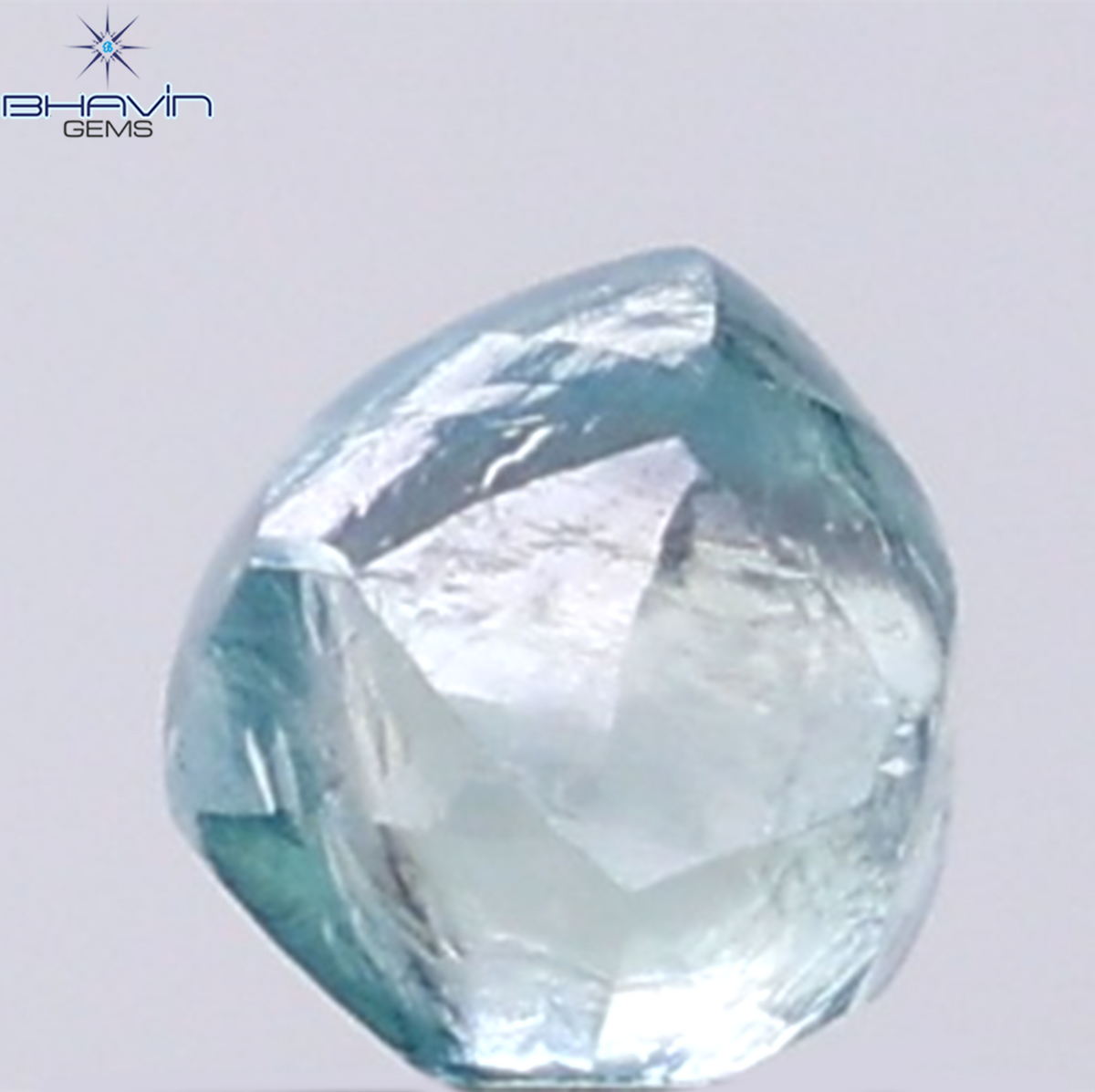 1.08 CT Natural Rough Diamond Enhanced Blue Color Clarity VS (5.56 MM)