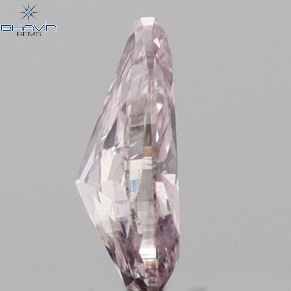 0.05 CT ペアシェイプ 天然ダイヤモンド ピンクカラー SI1 クラリティ (2.96 MM)