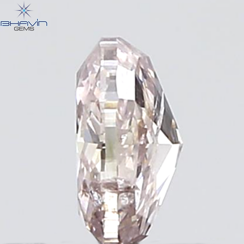 GIA Certified 0.55 CT Oval Shape Natural Diamond Brownish Pink Color I3 Clarity (5.69 MM)