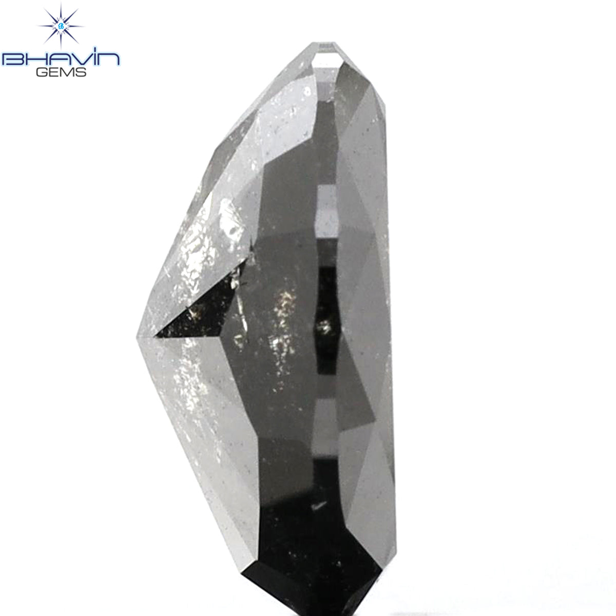 2.82 CT オーバルシェイプ 天然ダイヤモンド ソルト＆ペーパーカラー I3 クラリティ (10.54 MM)