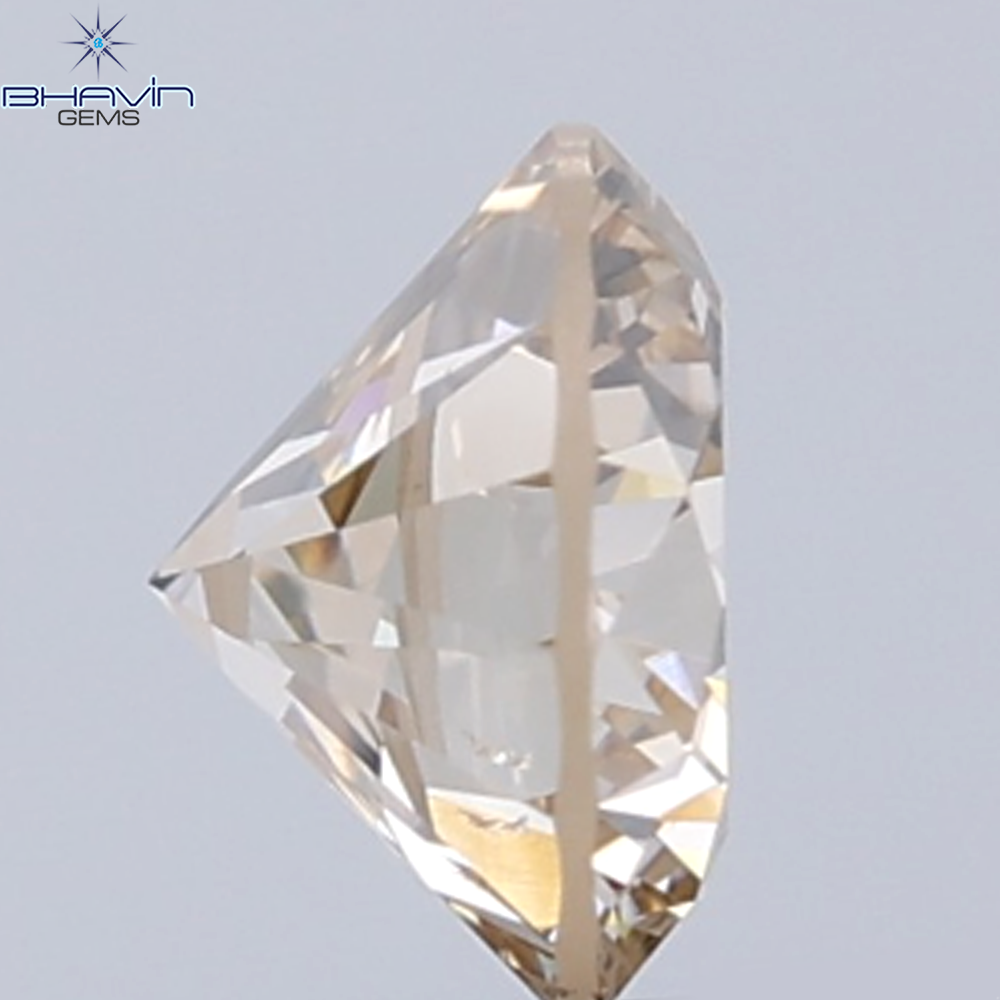 0.45 CT Natural Round Diamond Brown Color Clarity VS2 (4.84 MM)