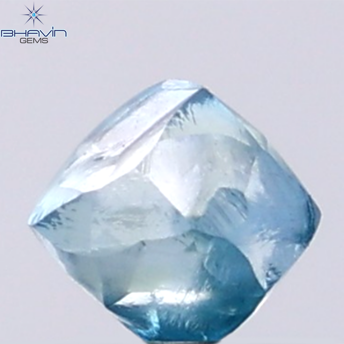 1.22 CT Natural Rough Diamond Enhanced Blue Color Clarity VS (6.13 MM)