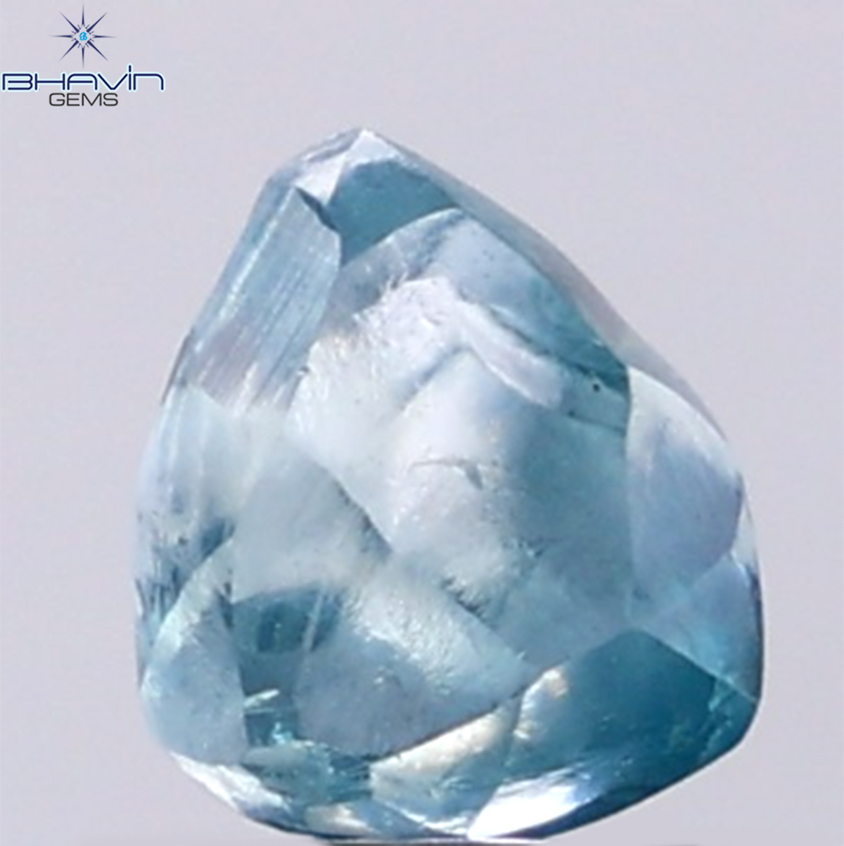 1.64 CT Natural Rough Diamond Enhanced Blue Color Clarity VS (6.51 MM)