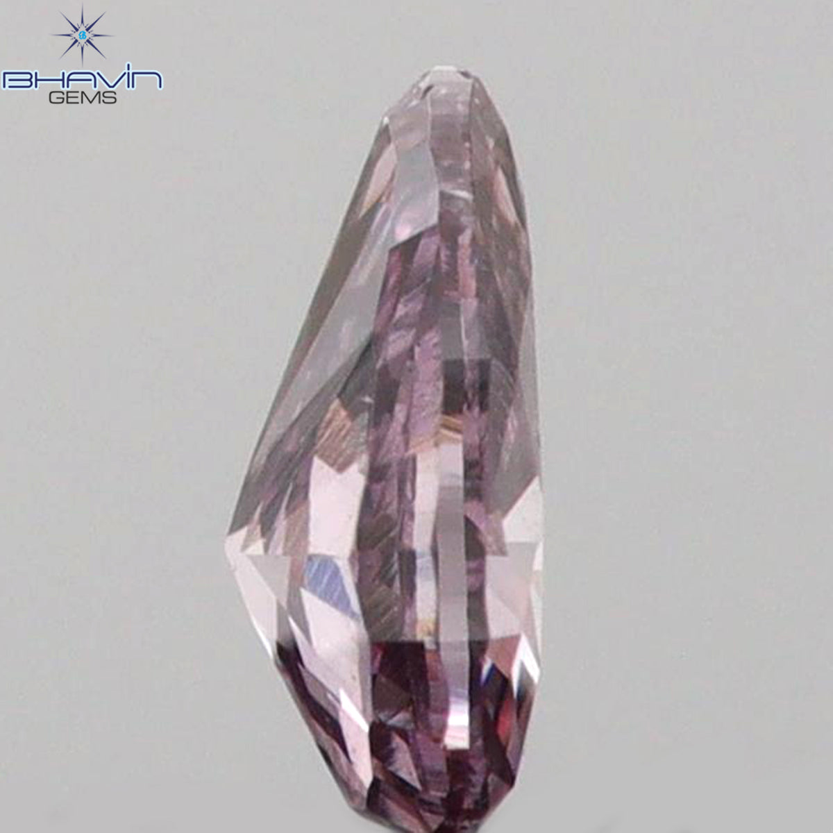0.07 CT ペアシェイプ 天然ダイヤモンド ピンクカラー SI1 クラリティ (3.35 MM)