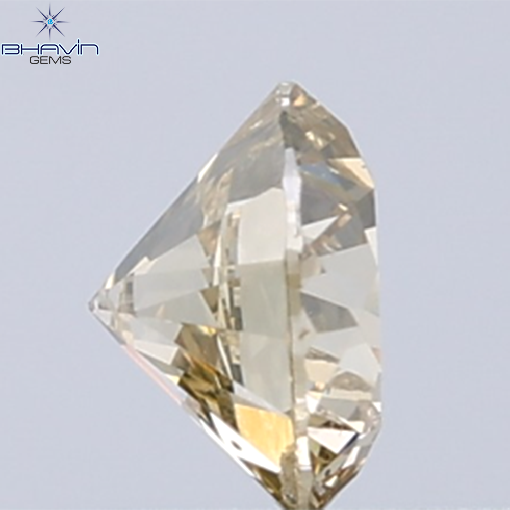 0.34 CT Natural Round Diamond Brown Color Clarity SI (4.38 MM)