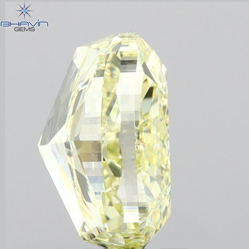 1.51 CT Cushion Diamond Yellow Color Natural Diamond VVS2 Clarity (6.77 MM)