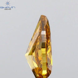 0.29 CT Pear Shape Natural Diamond Orange Color VS2 Clarity (5.36 MM)