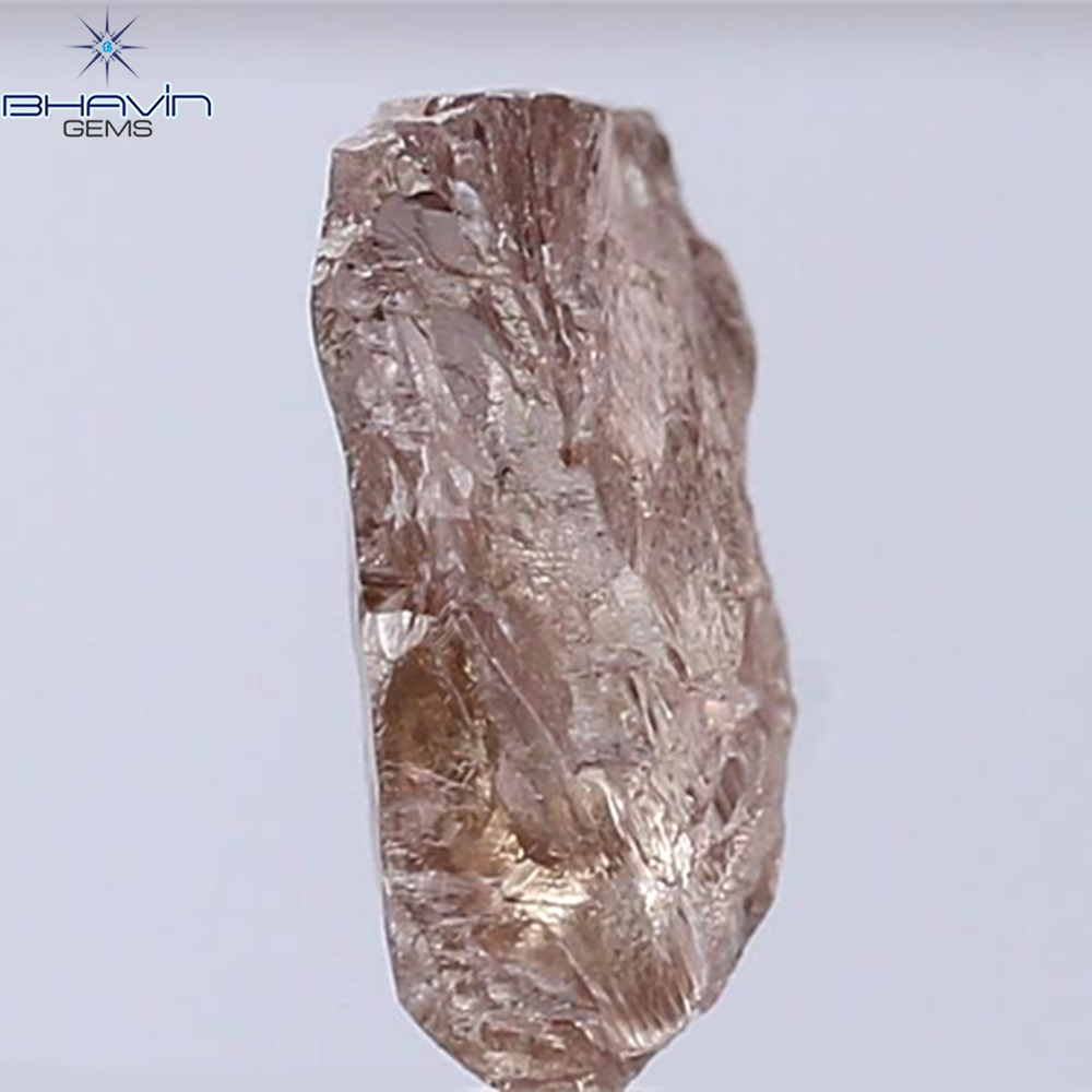 2.78 CT Rough Shape Natural Diamond Pink Brown Color SI Clarity (10.70 MM)