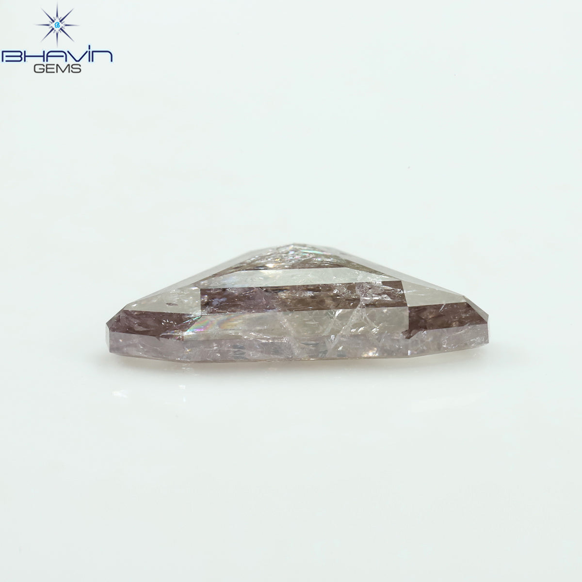 1.01 CT オーバルシェイプ ナチュラル ダイヤモンド レッド ブラウン カラー I2 クラリティ (7.18 MM)