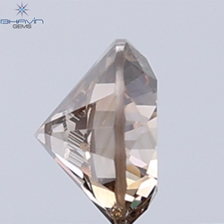 0.34 CT Natural Round Diamond Brown Color Clarity SI1 (4.37 MM)