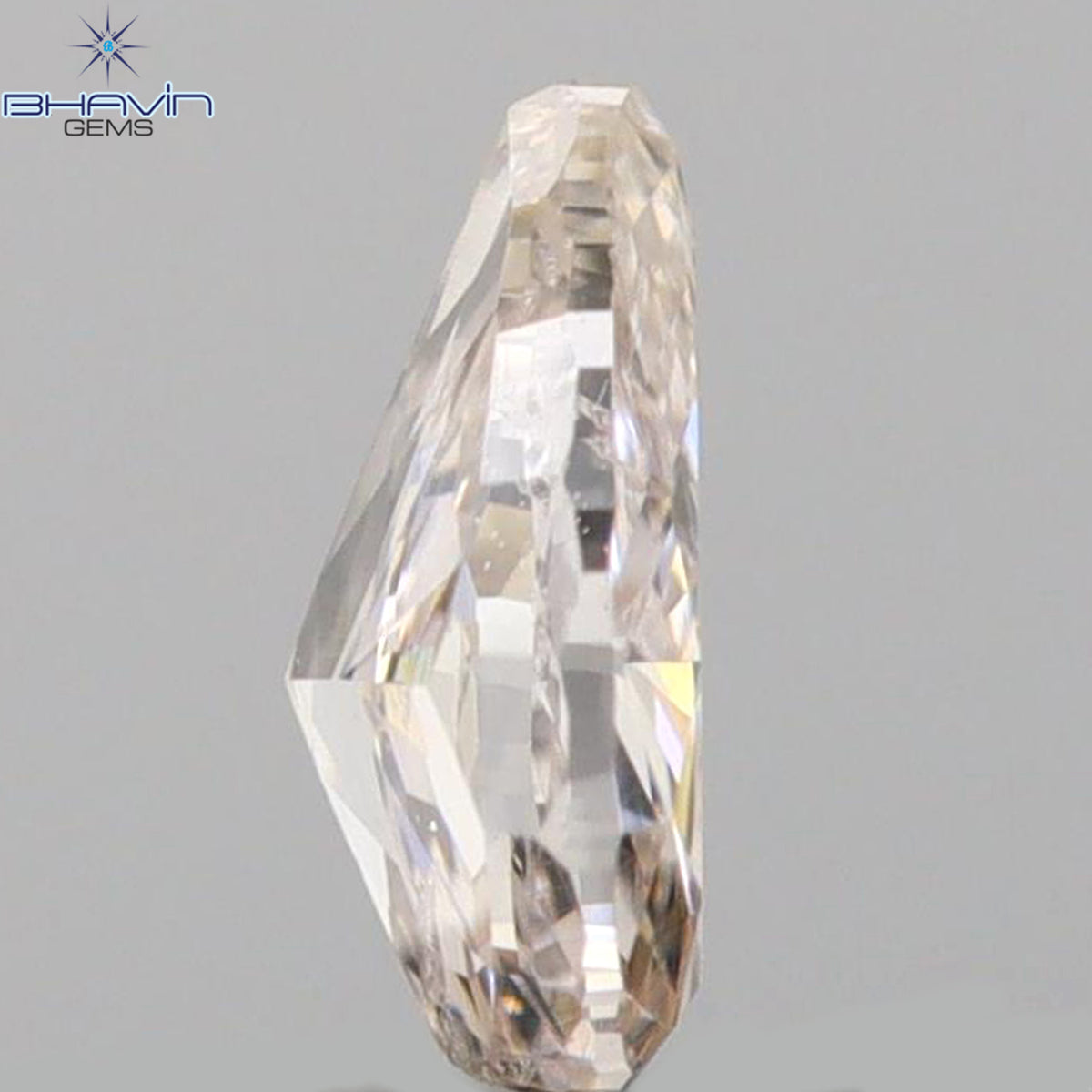 0.15 CT ペアシェイプ 天然ダイヤモンド ピンクカラー SI1 クラリティ (3.90 MM)