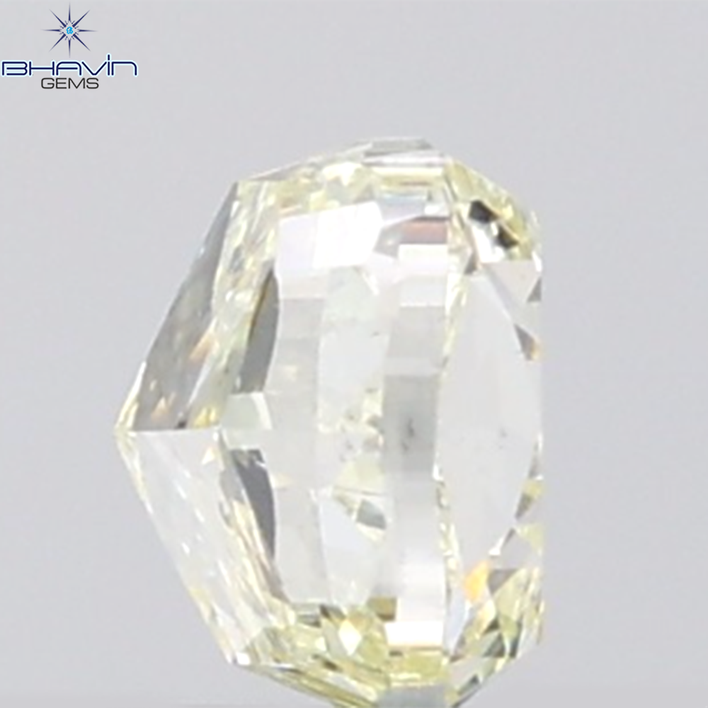 1.00 CT Cushion Diamond Natural Yellow Color SI1 Clarity (5.19 MM)