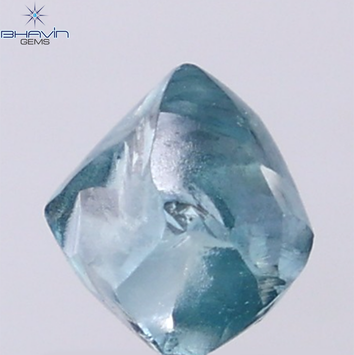 1.70 CT Natural Rough Diamond Enhanced Blue Color Clarity VS (7.18 MM)